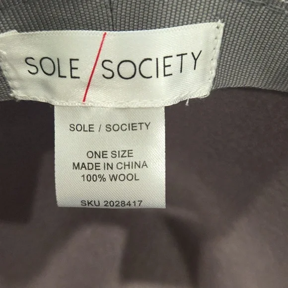 Sole Society Hat 100% Wool O/S - Picture 3 of 3